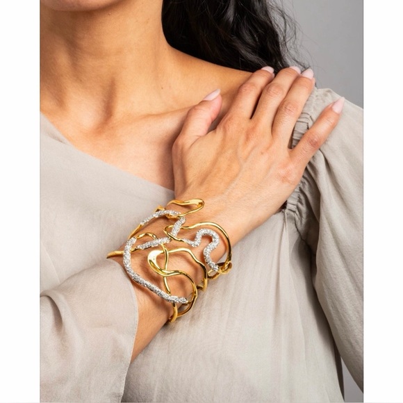 ALEXIS BITTAR Solanales Gold Crystal
Intertwined Cuff Bracelet - Picture 2 of 5